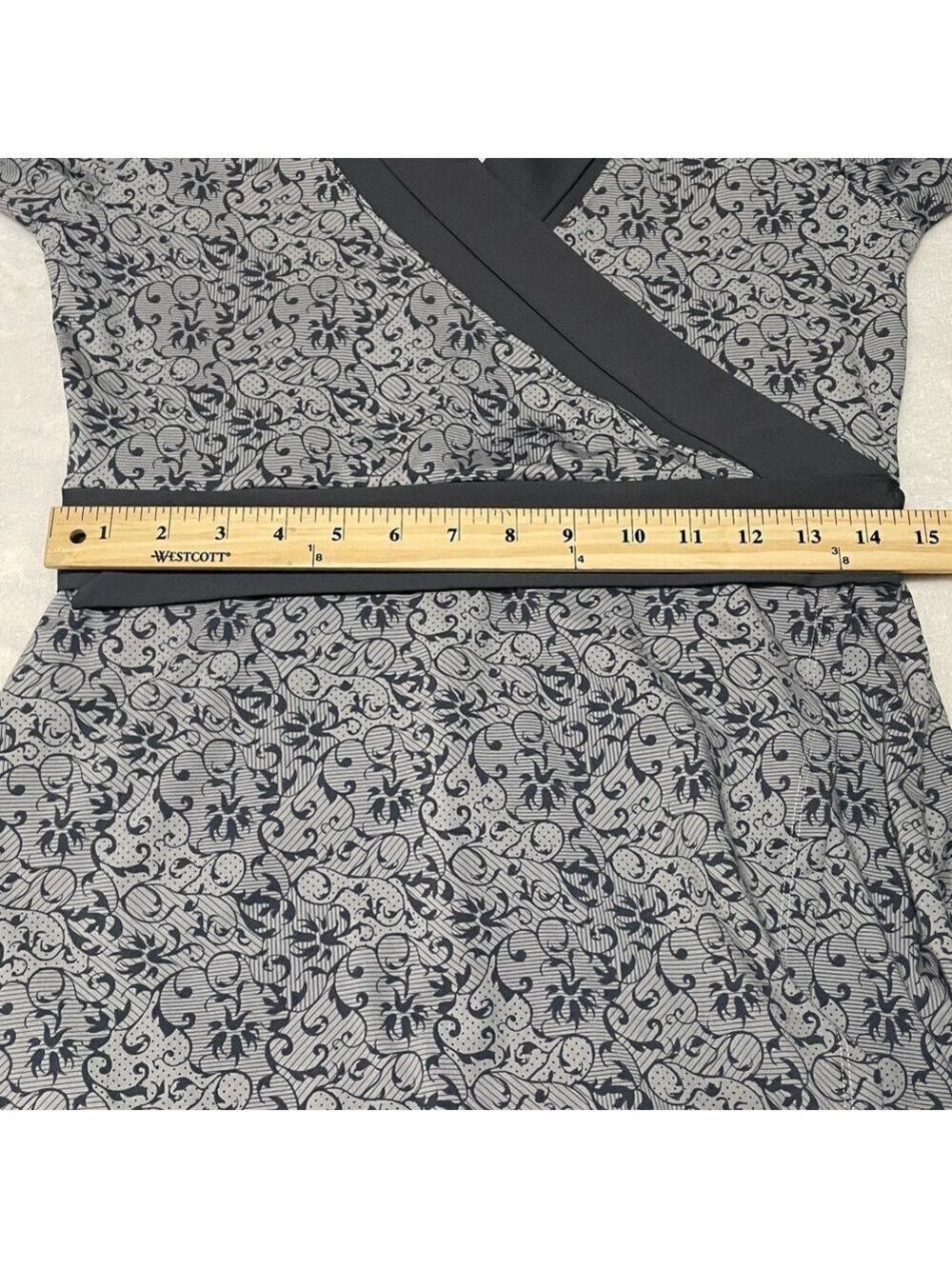 Athleta Gray Faux Wrap Long Sleeve Dress Sz Small - Picture 4 of 8